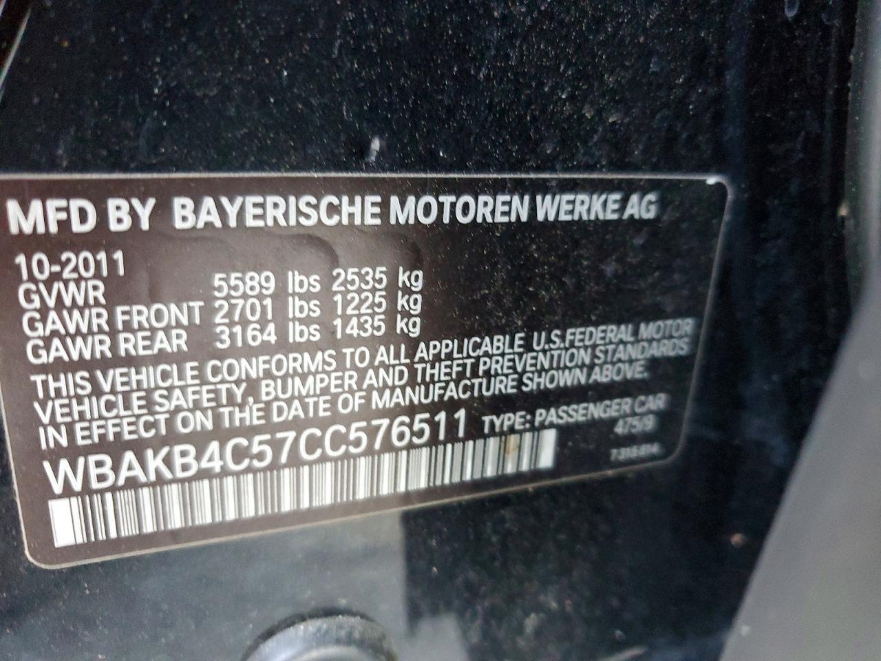 2012 BMW 7 series