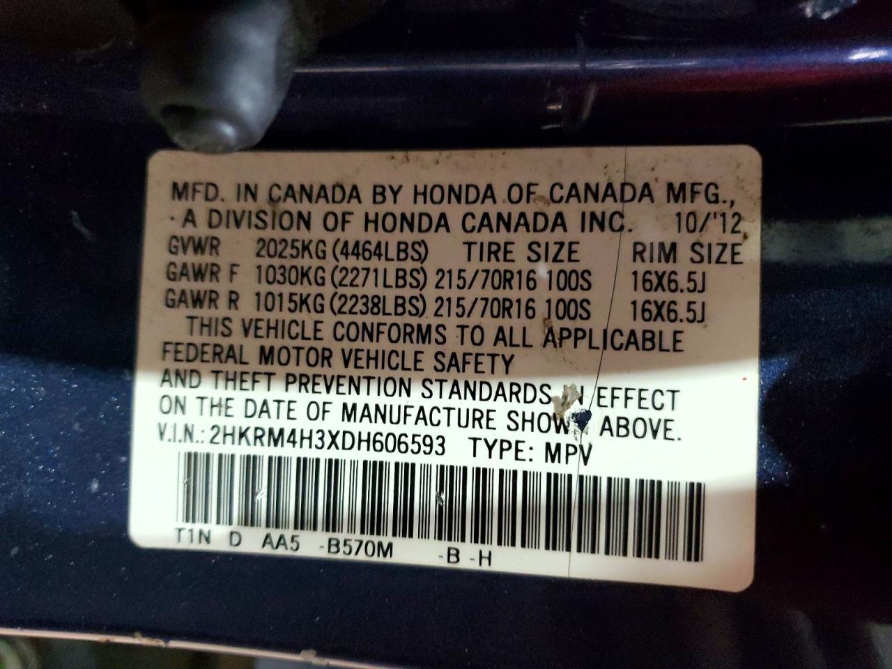 2013 HONDA CR-V