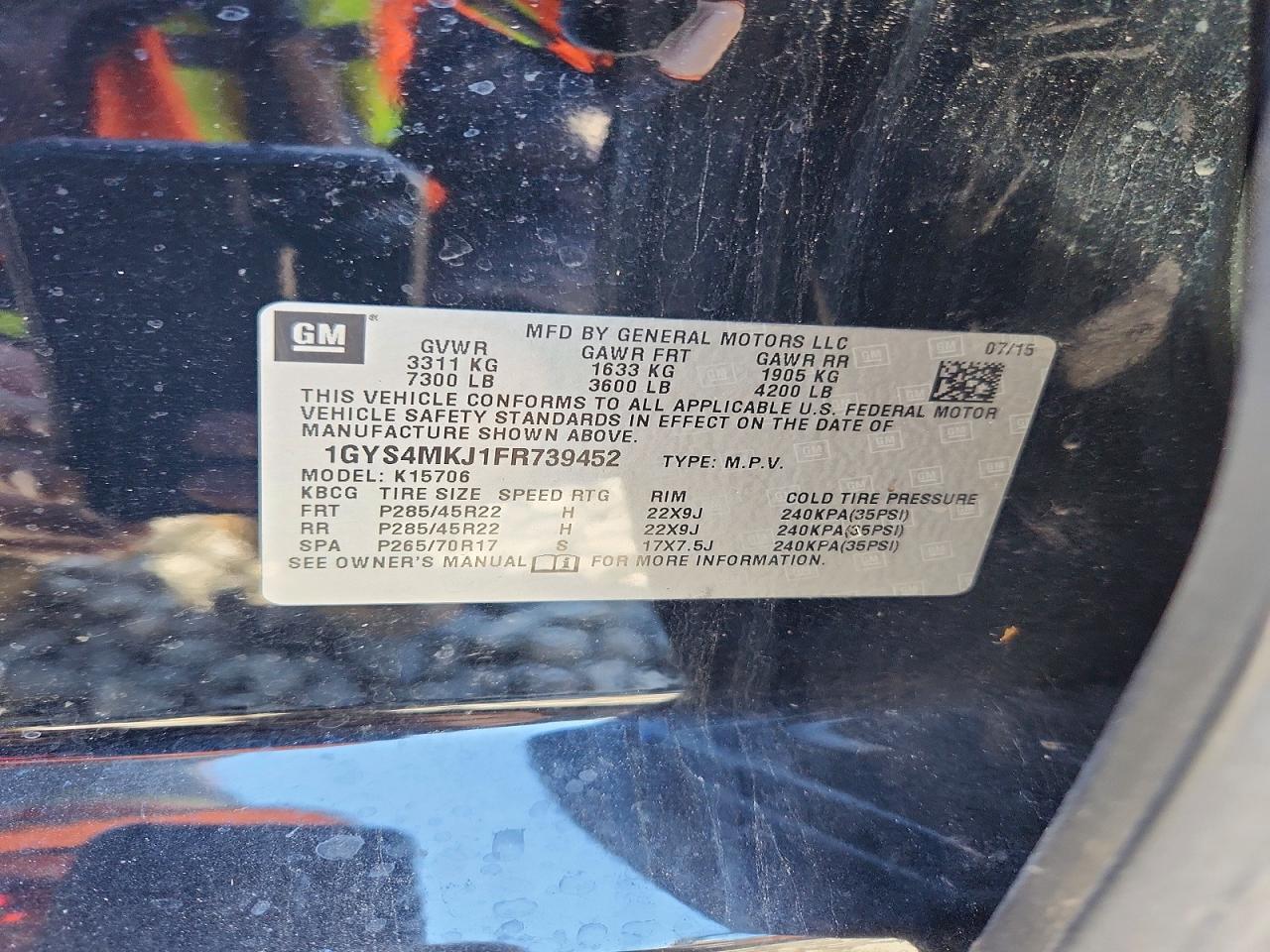 2015 CADILLAC ESCALADE