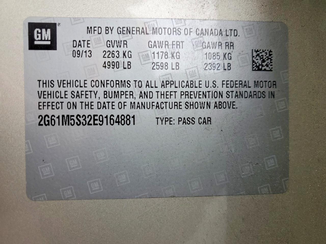 2014 CADILLAC XTS