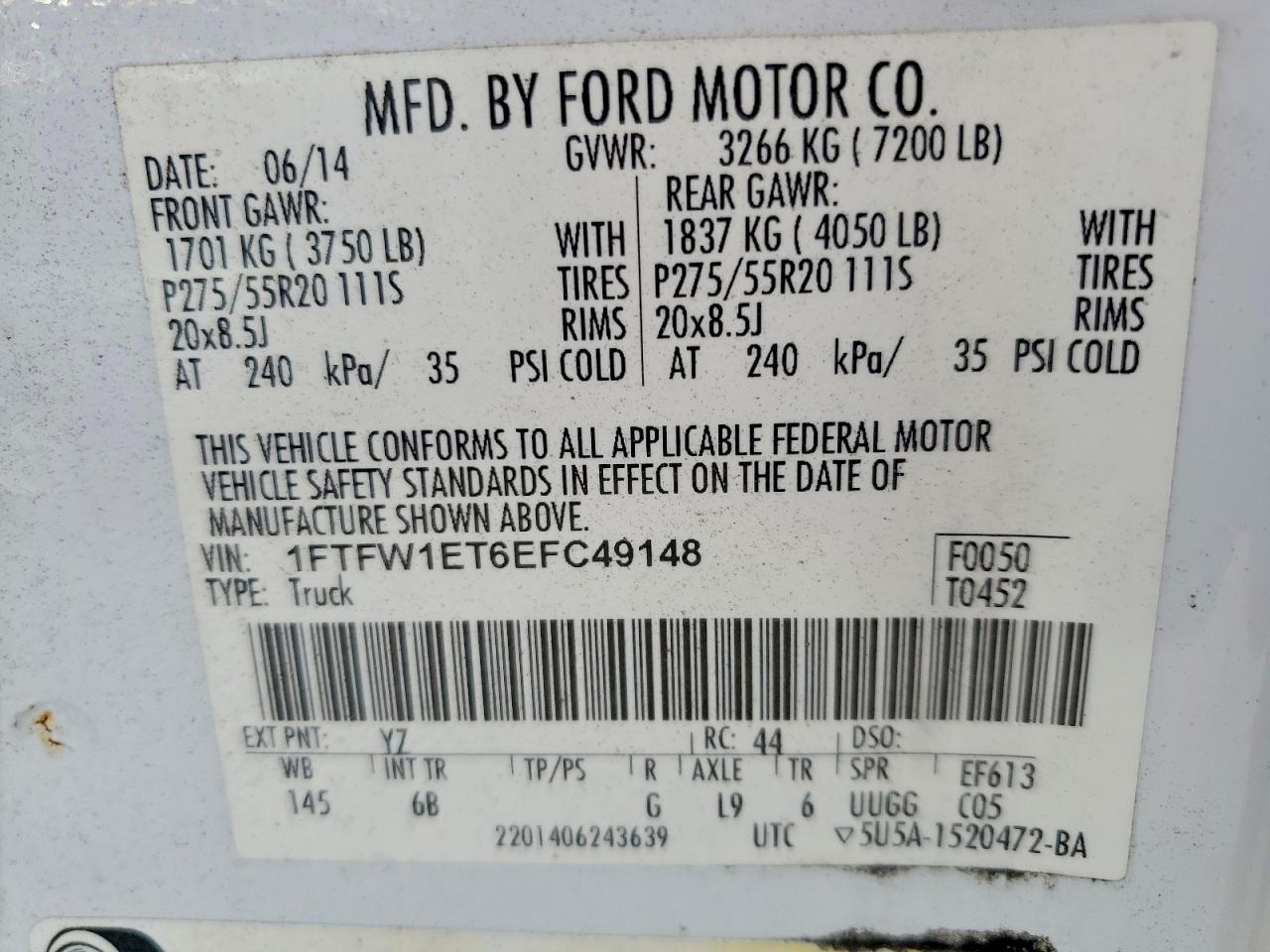 2014 FORD F-150