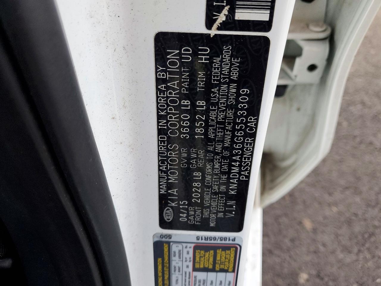 2016 KIA RIO