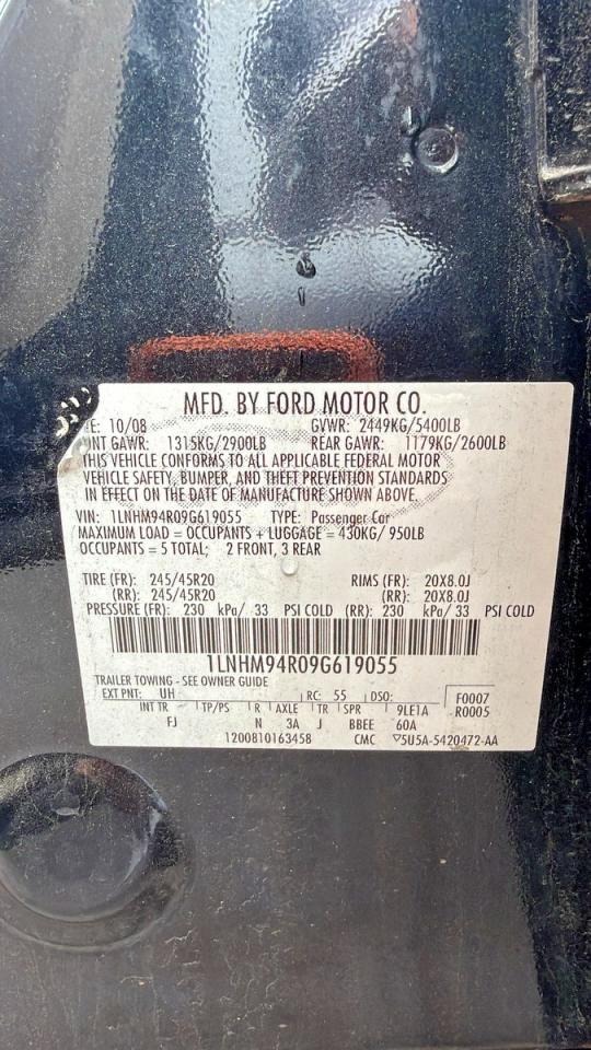 2009 LINCOLN MKS