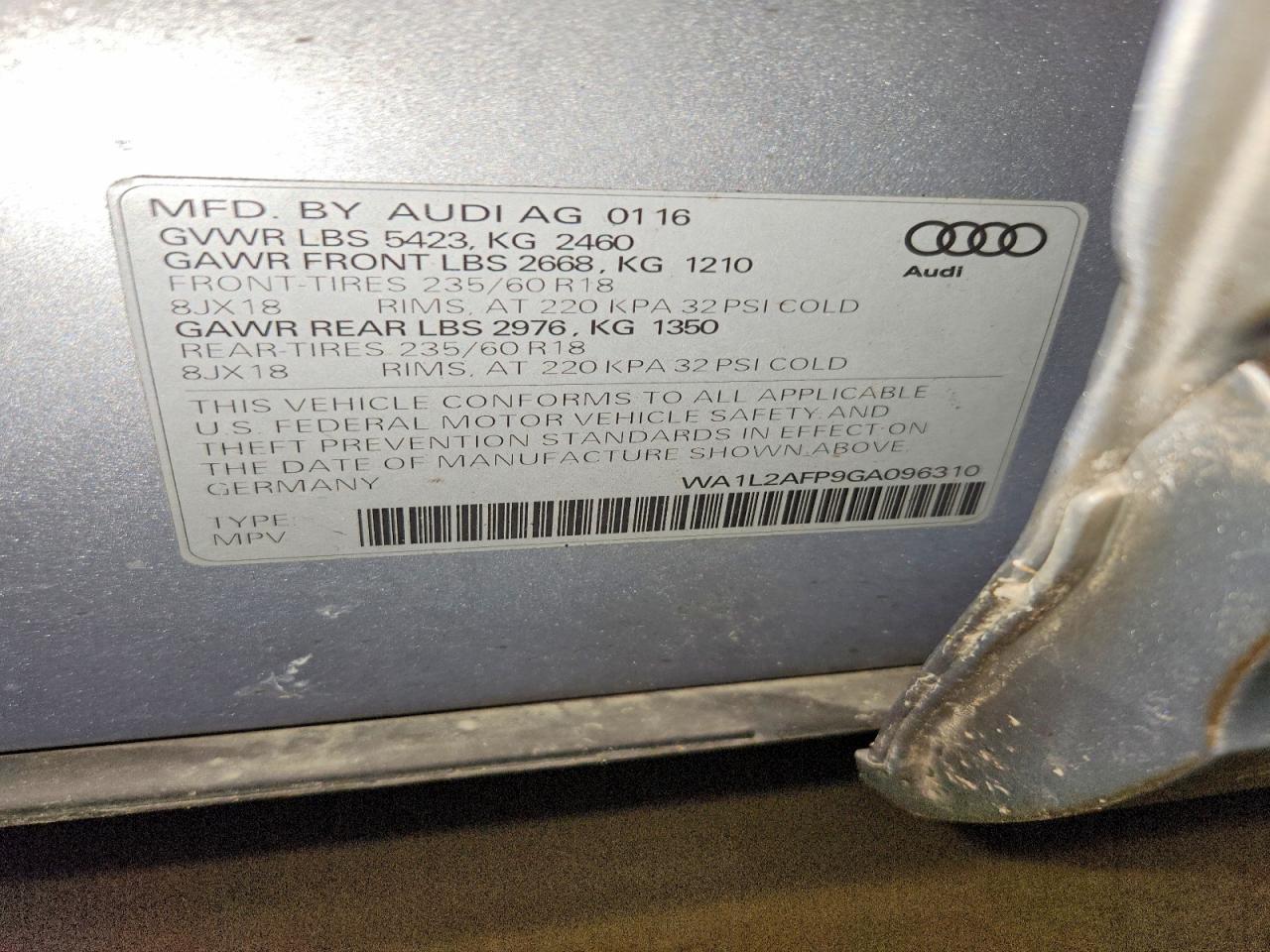 2016 AUDI Q5