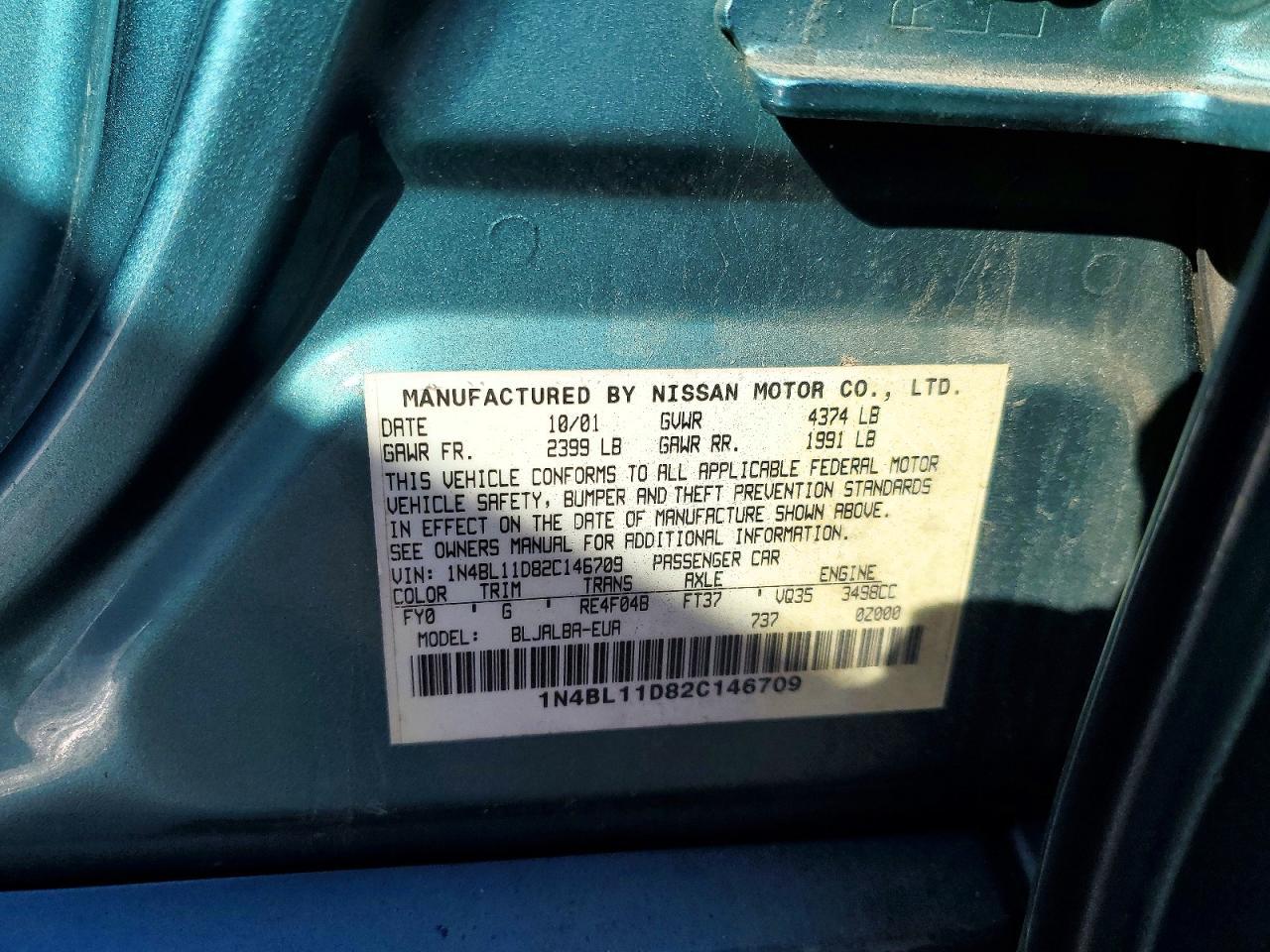 2002 NISSAN ALTIMA