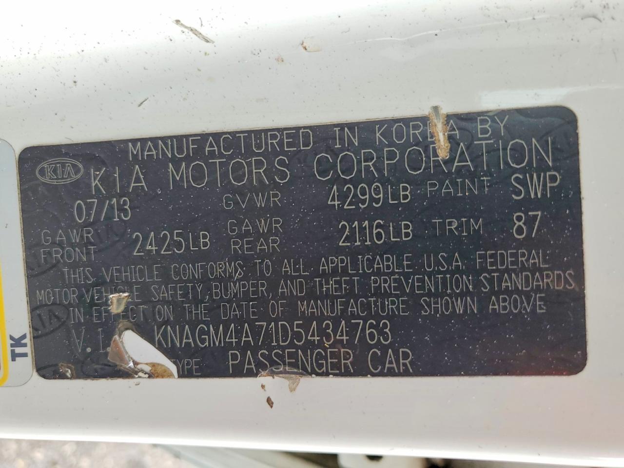 2013 KIA OPTIMA
