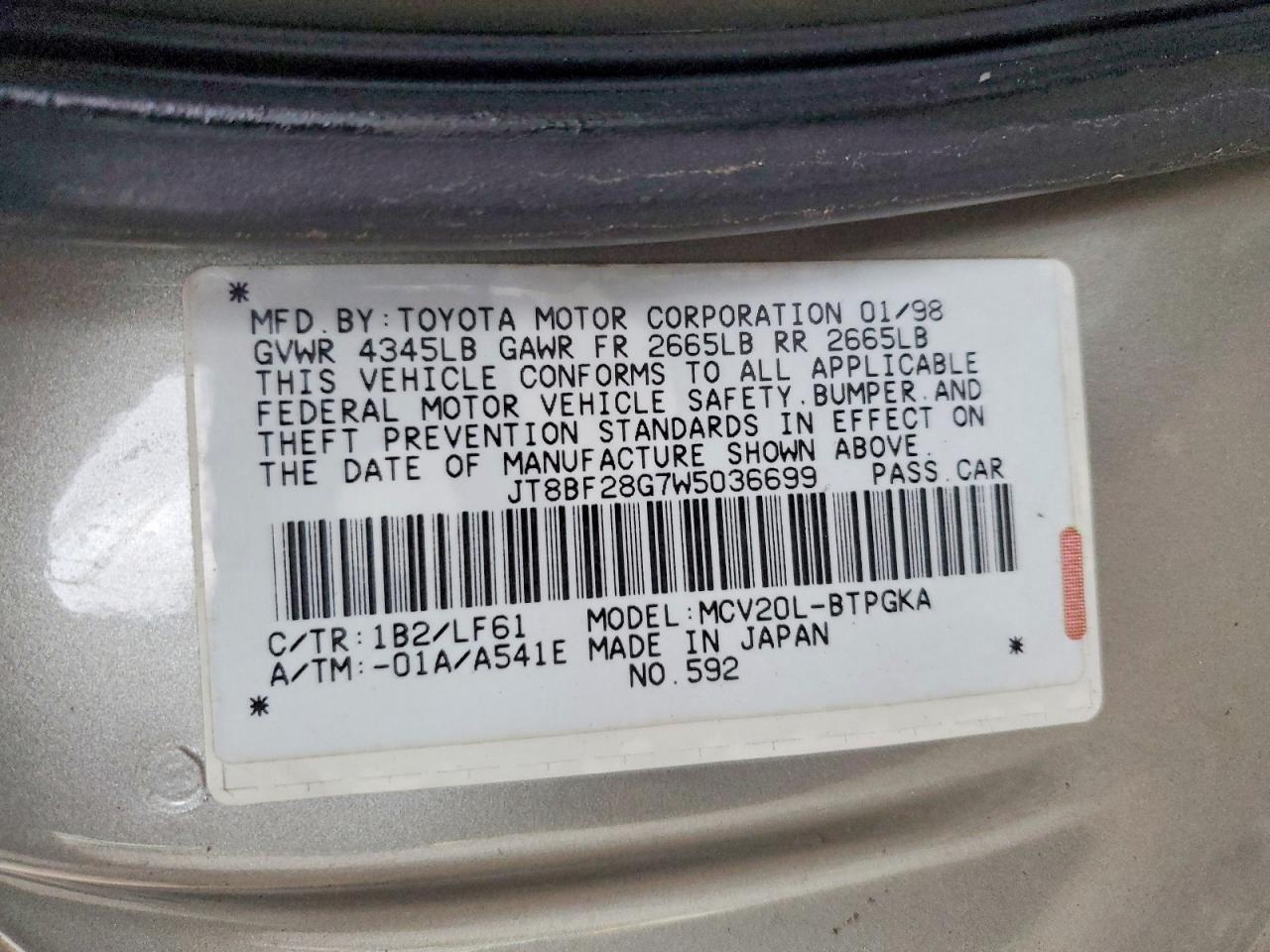1998 LEXUS Es 300