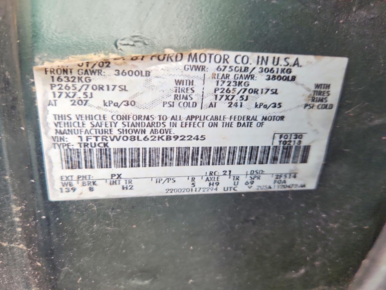 2002 FORD F-150