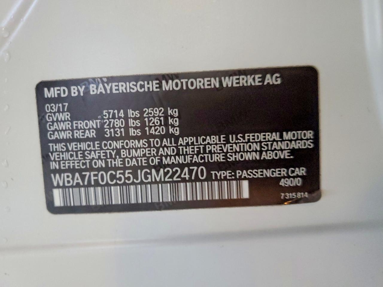 2018 BMW 7 series