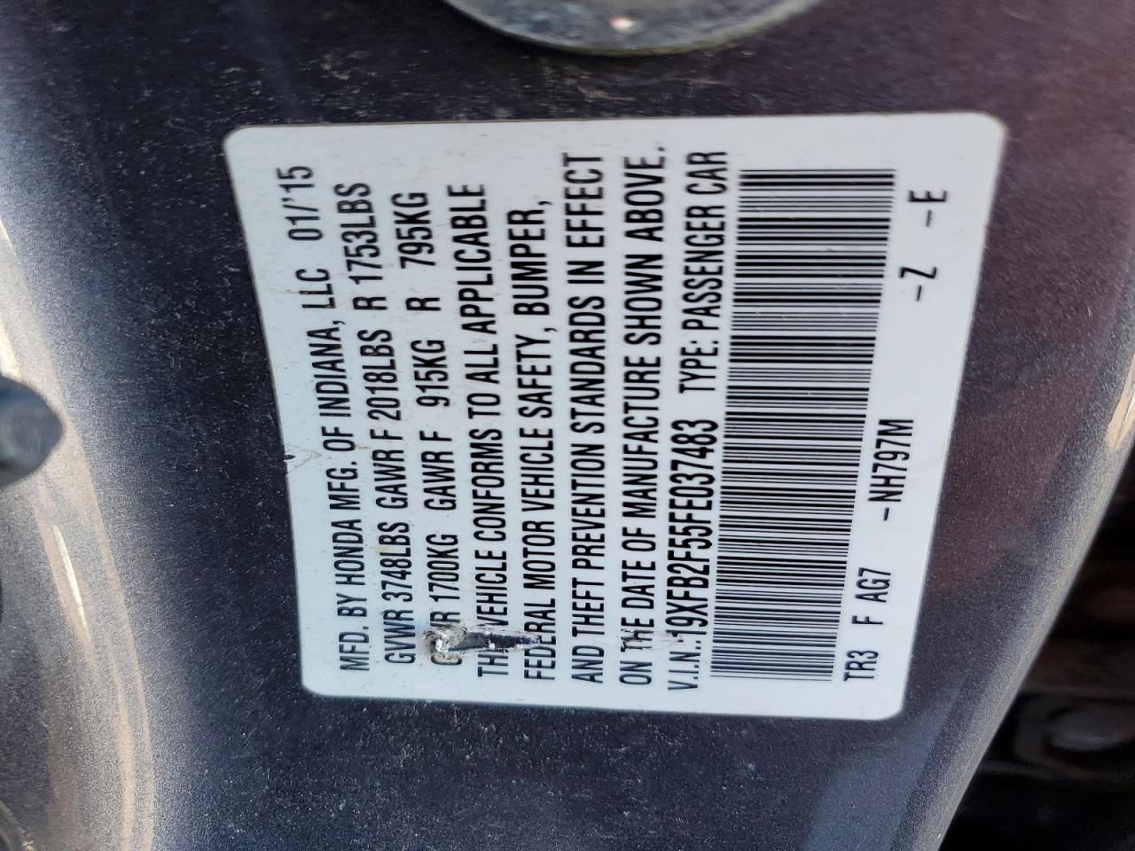 2015 HONDA CIVIC