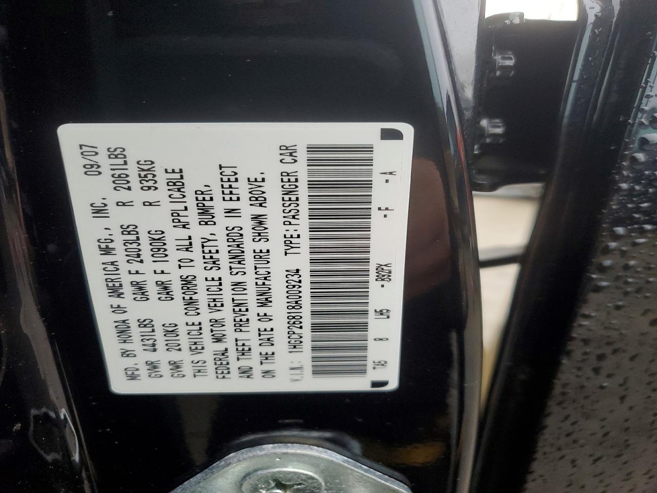 2008 HONDA ACCORD