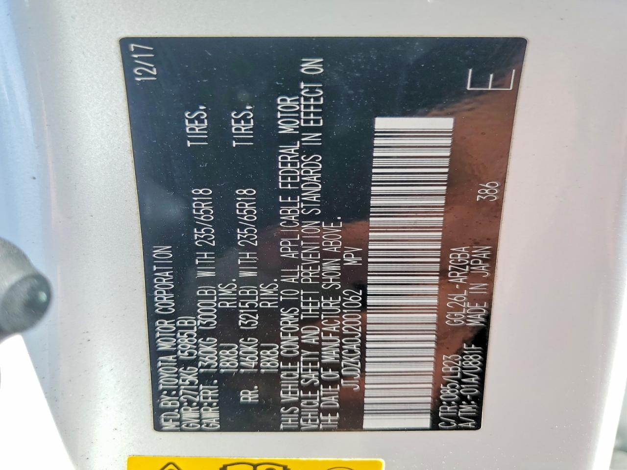 2018 LEXUS RX 350L