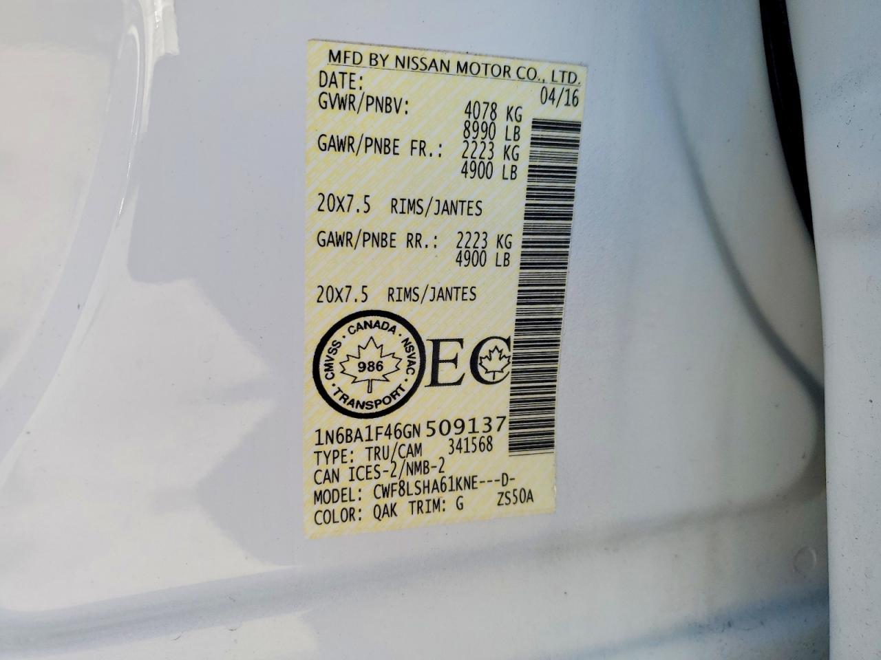 2016 NISSAN Titan