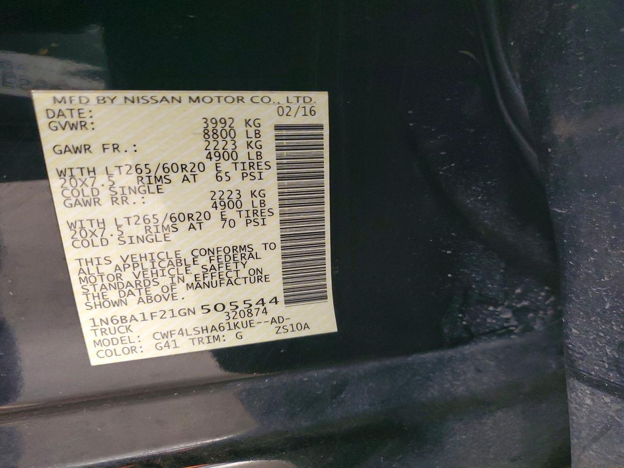 2016 NISSAN Titan