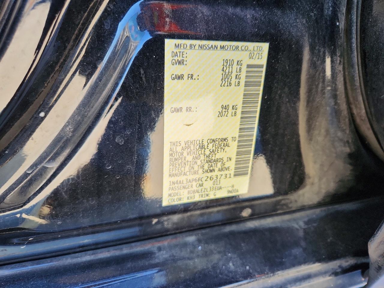 2015 NISSAN ALTIMA