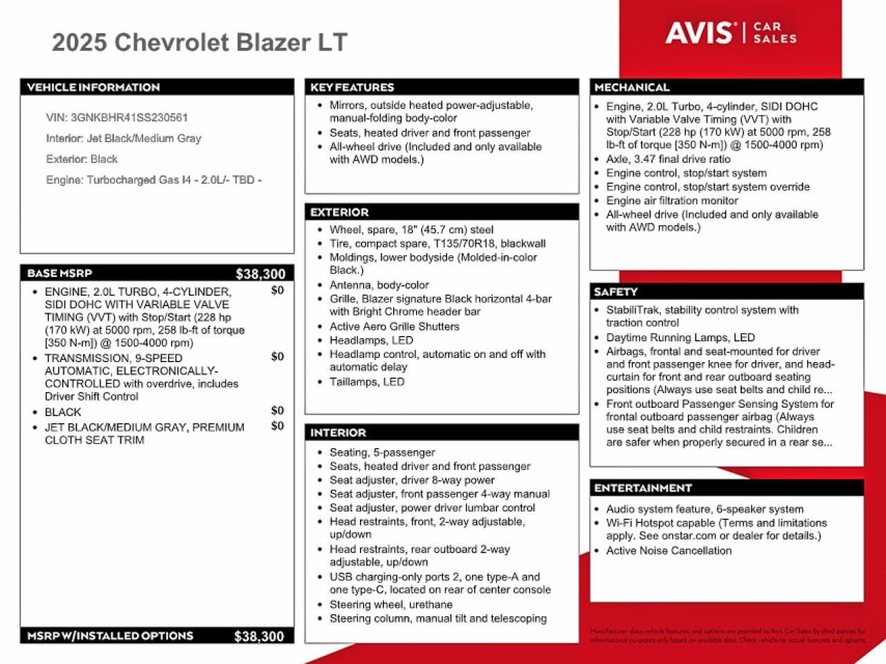 2025 CHEVROLET BLAZER