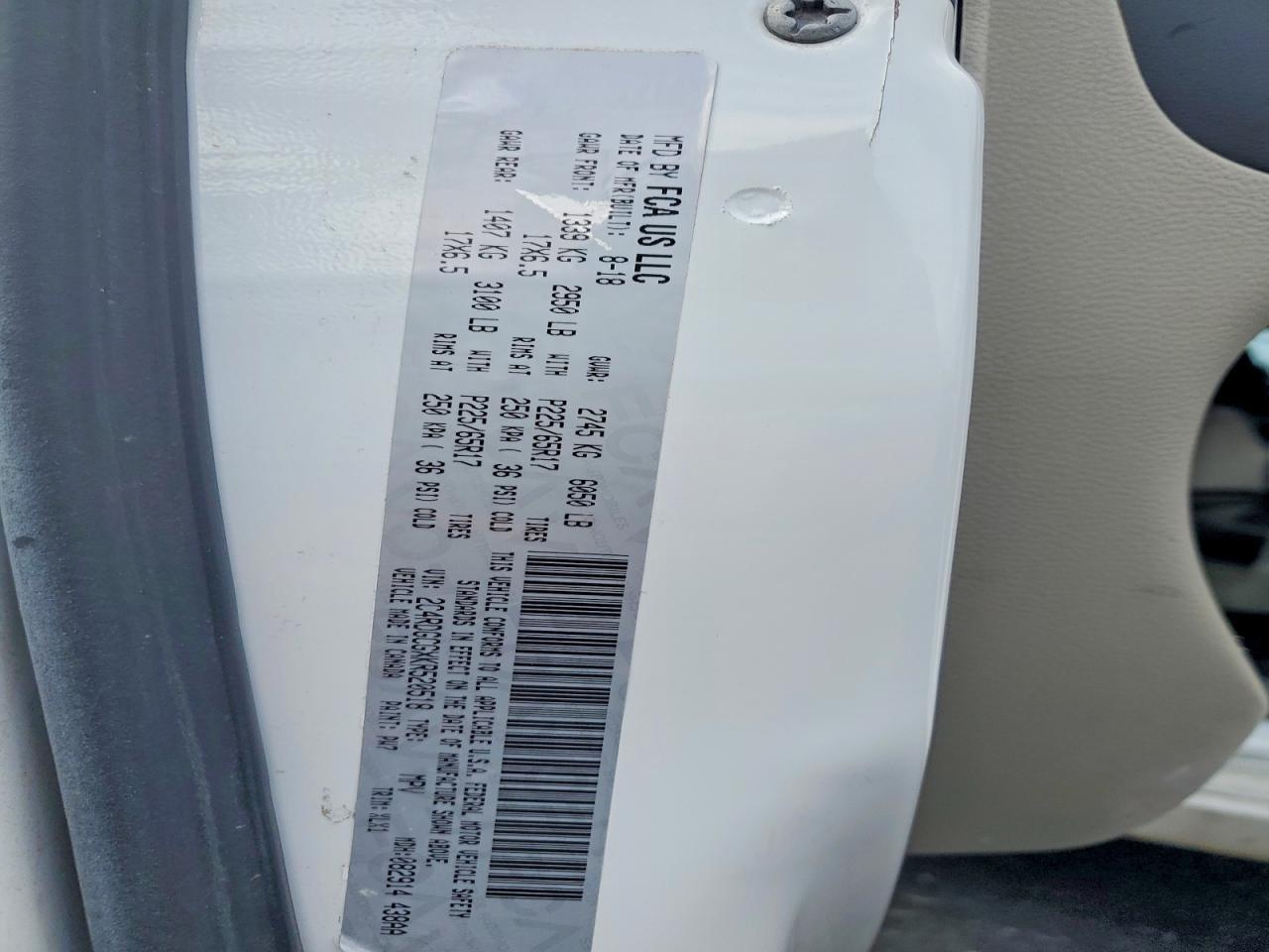 2019 DODGE GRAND CARAVAN