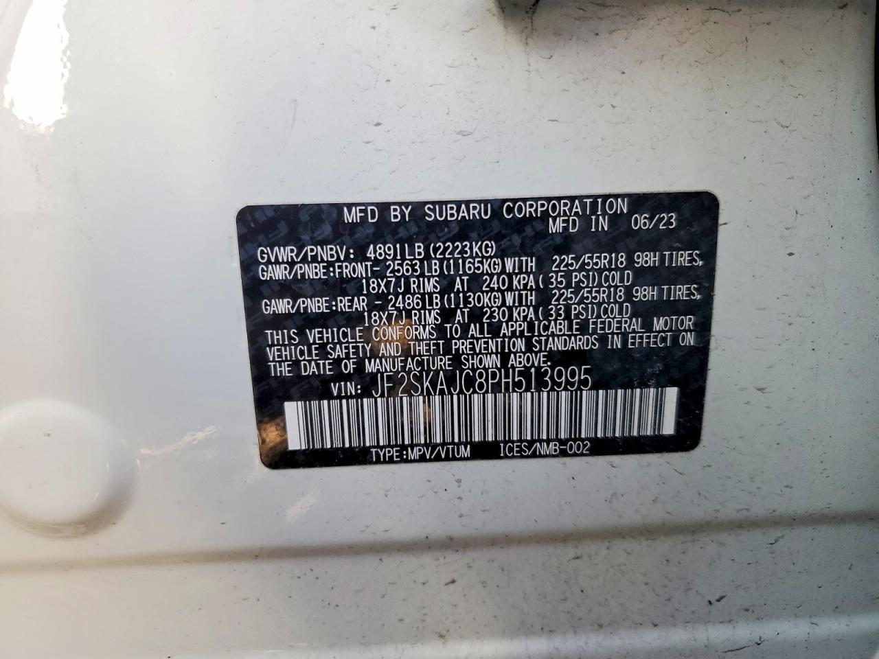 2023 SUBARU FORESTER