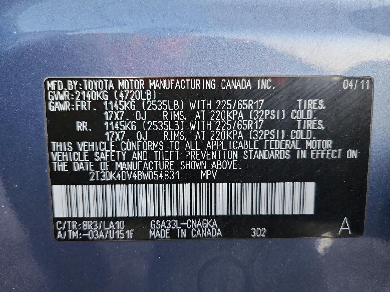2011 TOYOTA RAV4