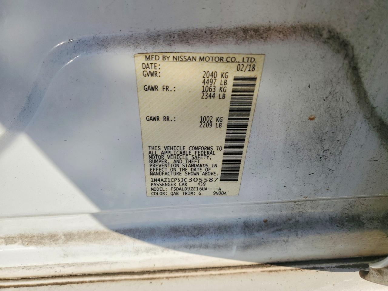2018 NISSAN LEAF
