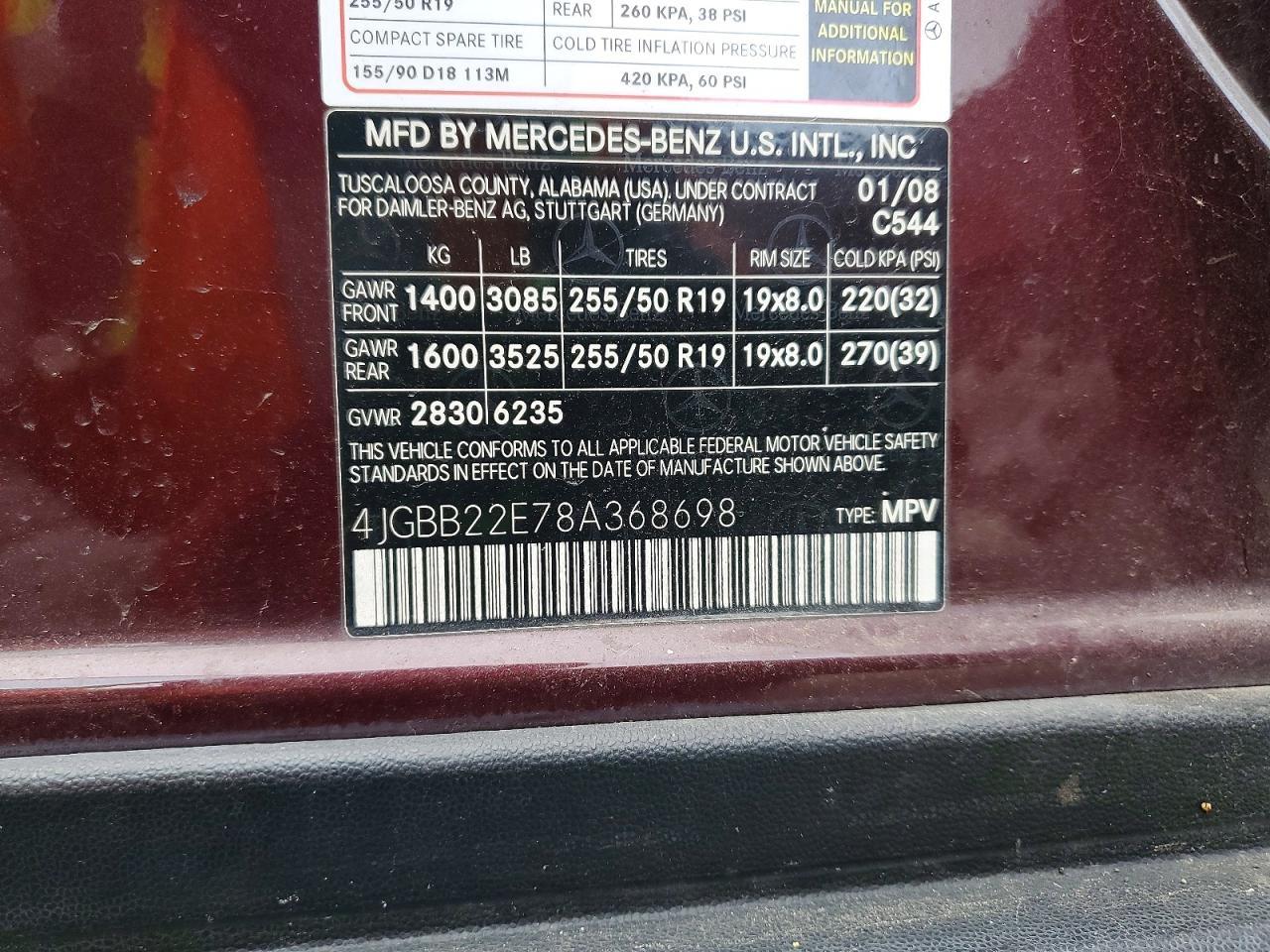 2008 MERCEDES-BENZ ML-Class