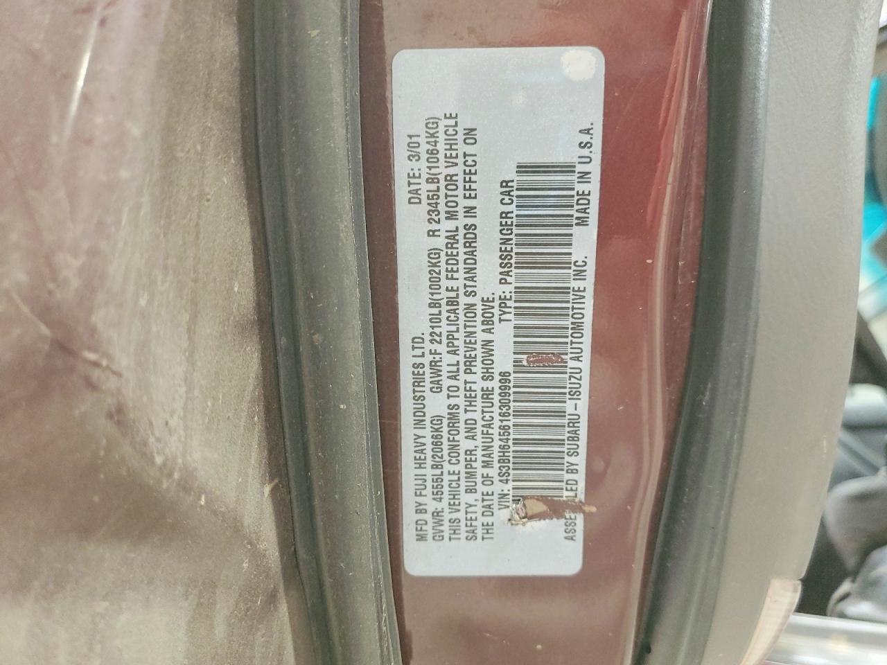 2001 SUBARU Legacy