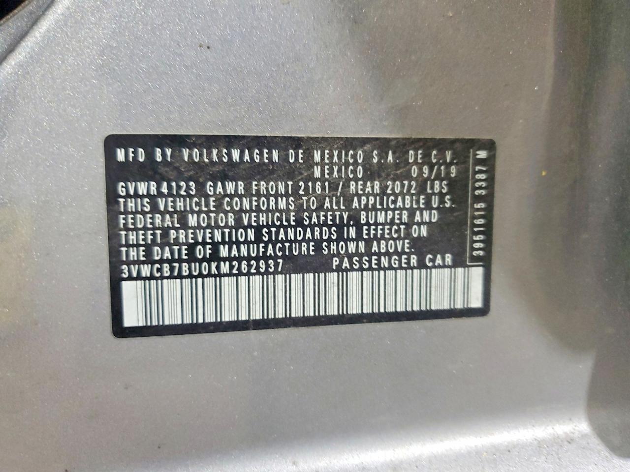 2019 VOLKSWAGEN JETTA