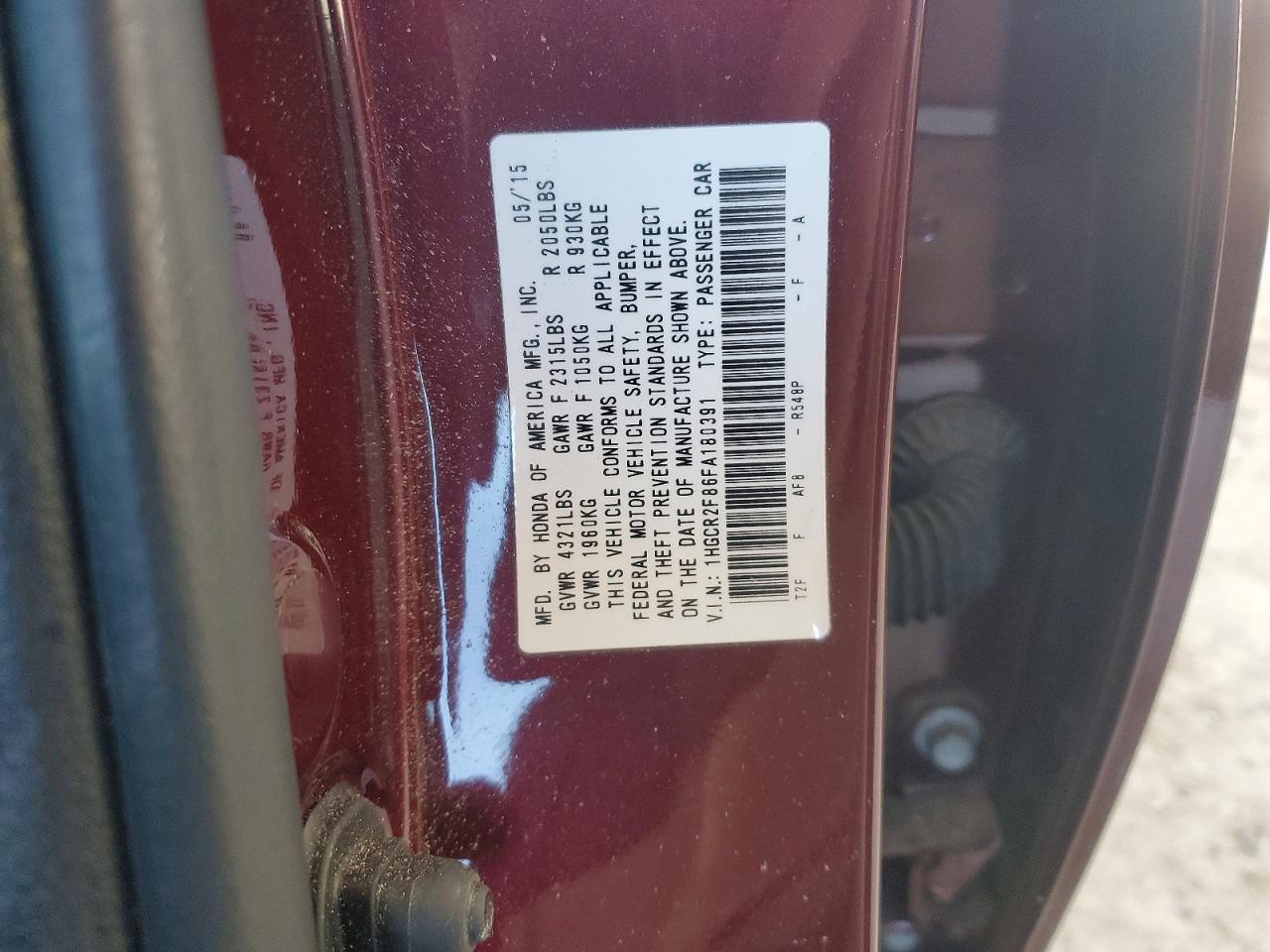 2015 HONDA ACCORD
