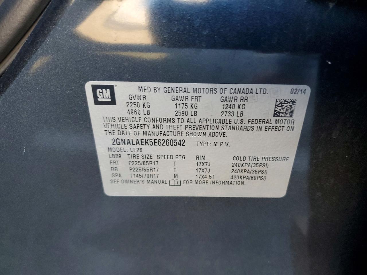 2014 CHEVROLET EQUINOX