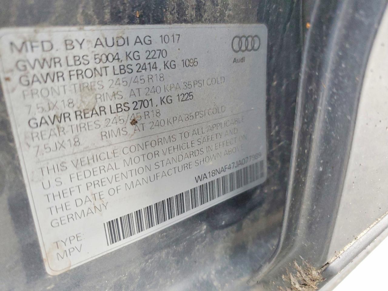 2018 AUDI A4 allroad