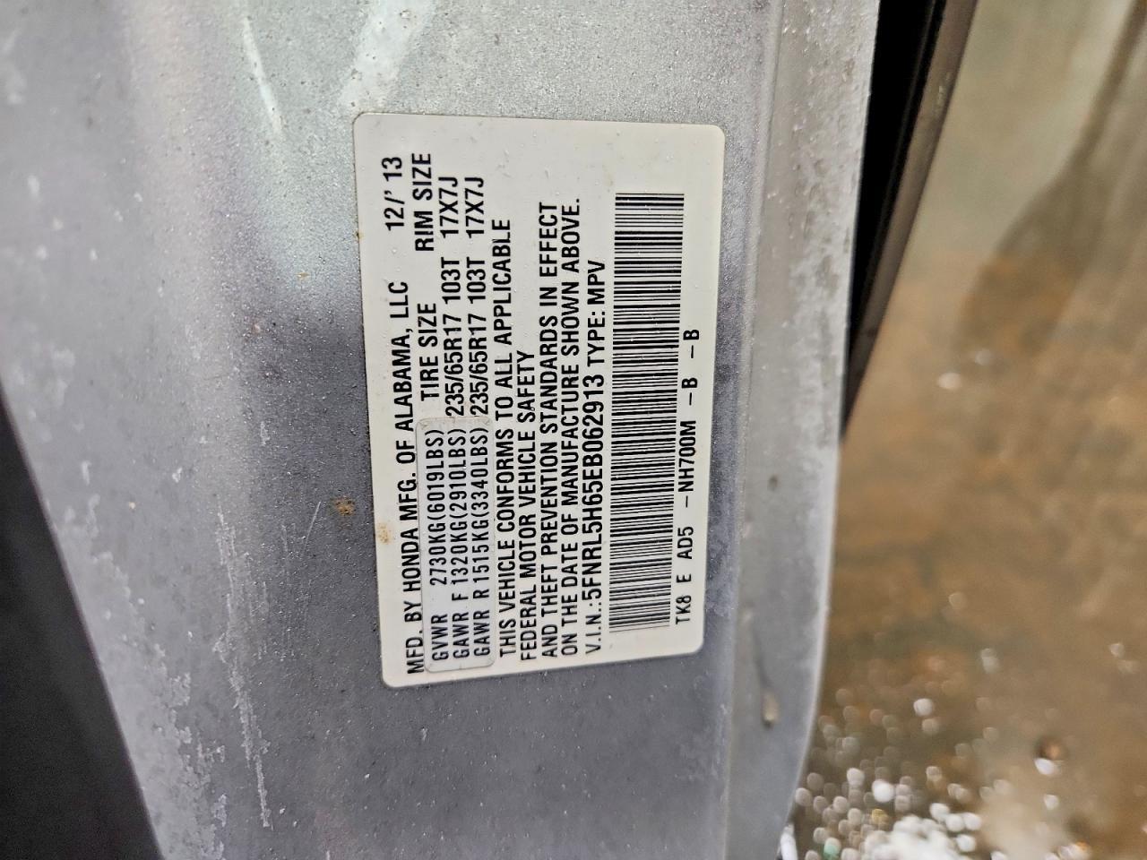 2014 HONDA ODYSSEY