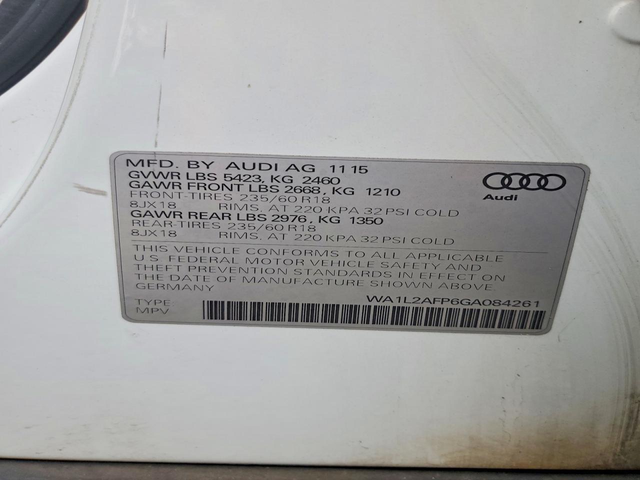 2016 AUDI Q5