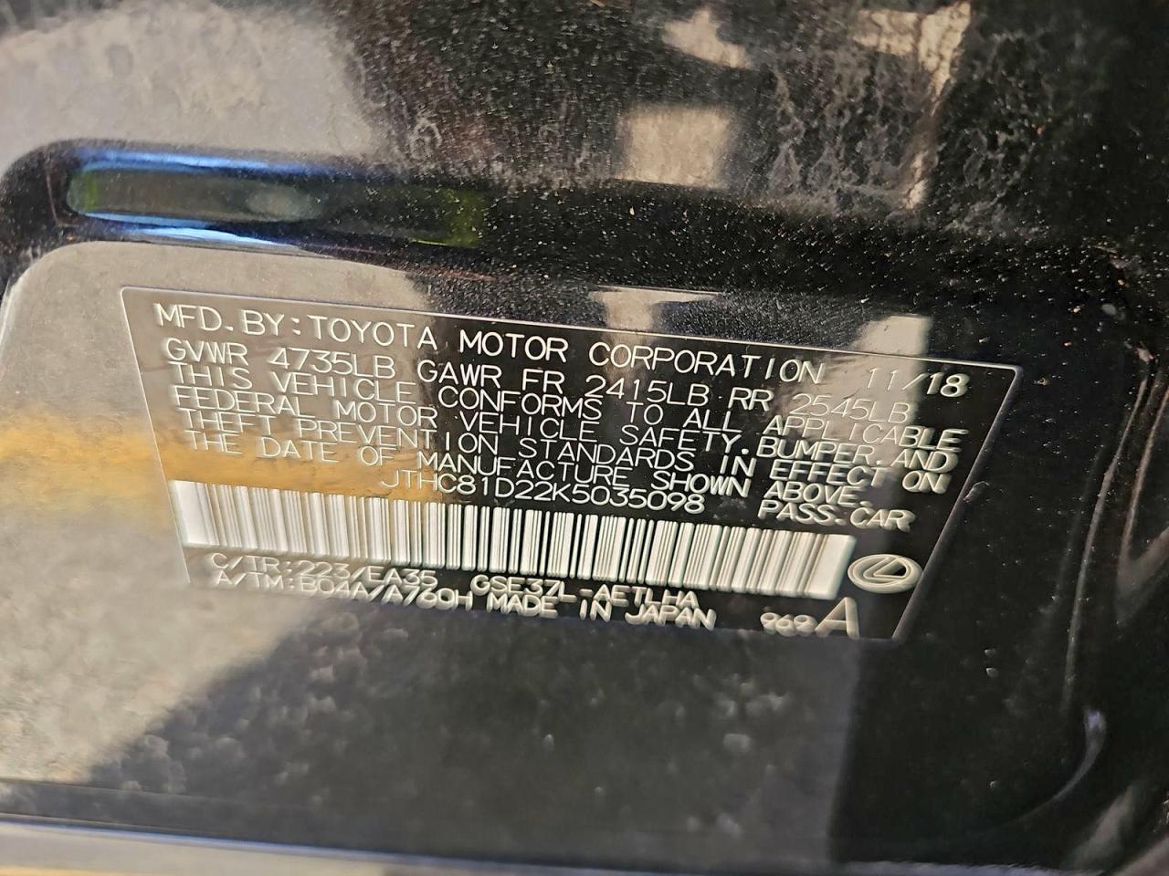 2019 LEXUS IS 300