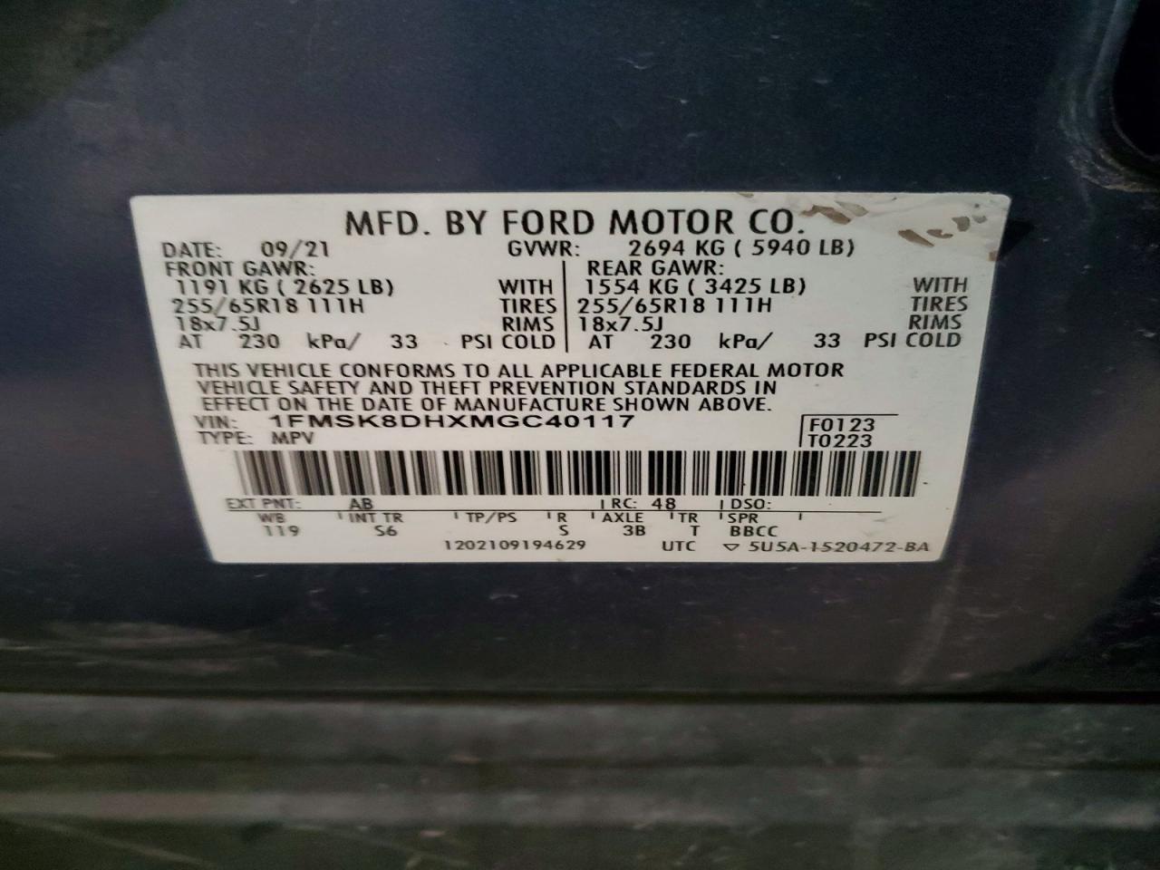 2021 FORD EXPLORER