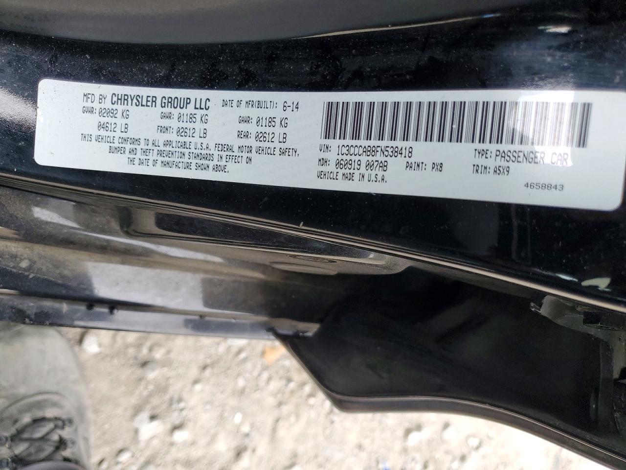 2015 CHRYSLER 200