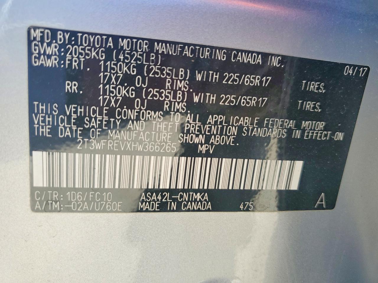 2017 TOYOTA RAV4