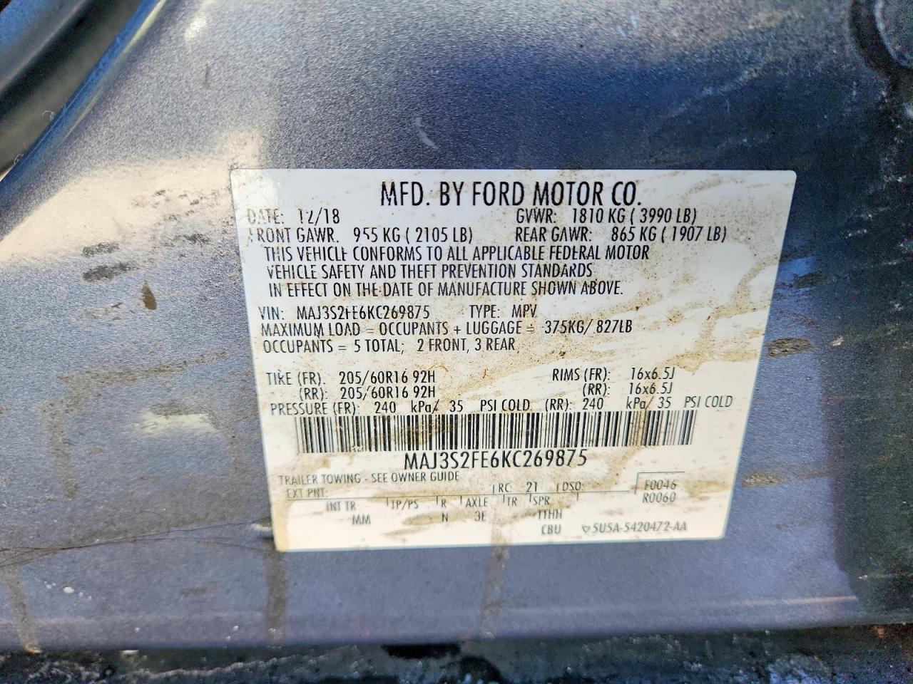 2019 FORD EcoSport