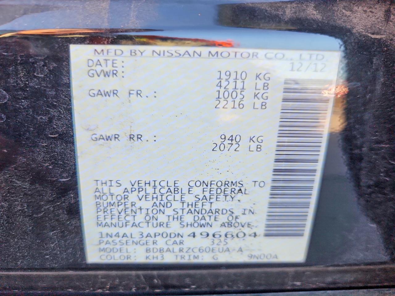 2013 NISSAN ALTIMA