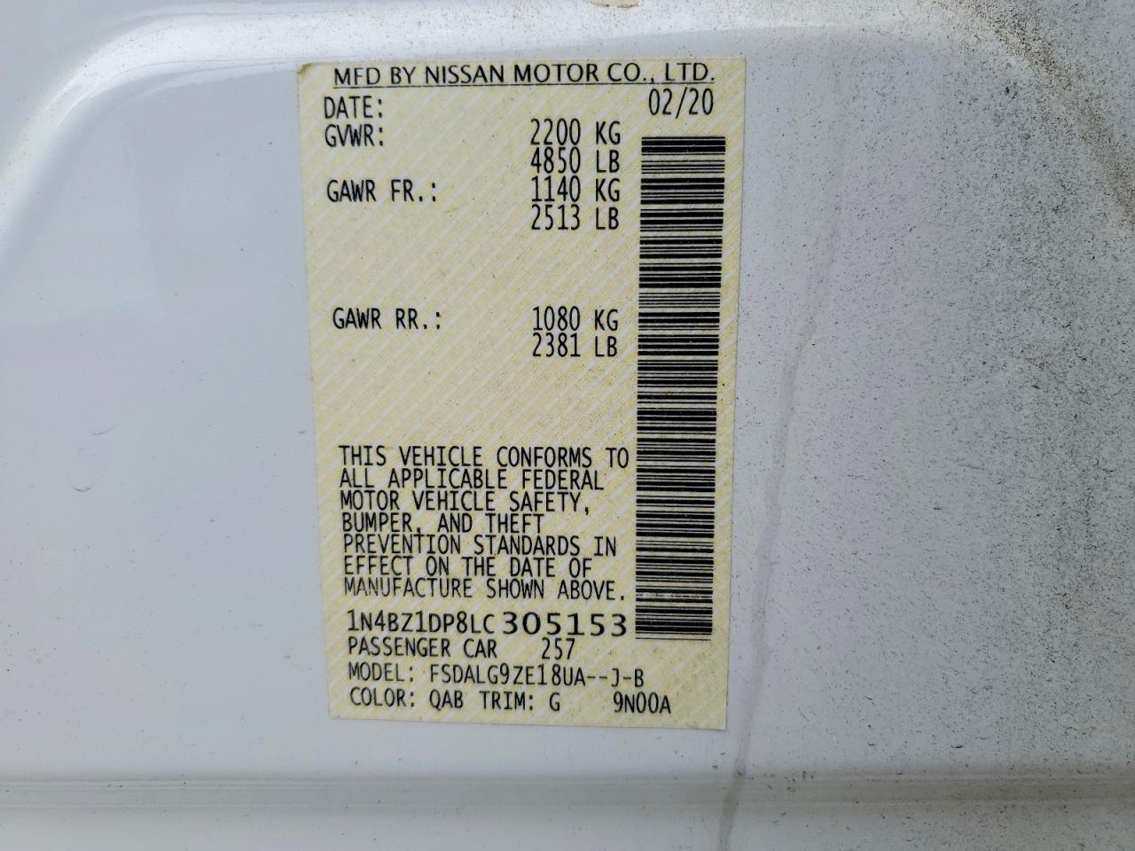 2020 NISSAN LEAF