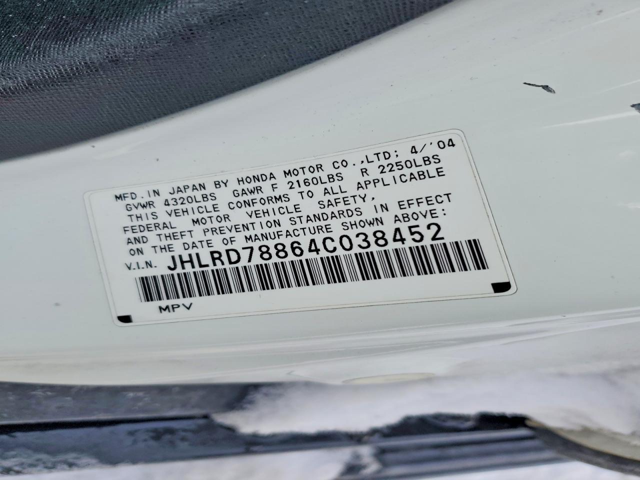 2004 HONDA CR-V