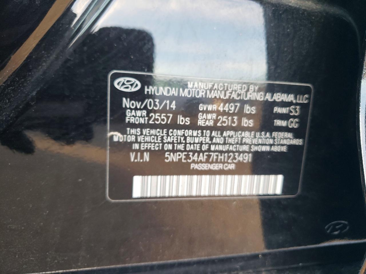 2015 HYUNDAI SONATA