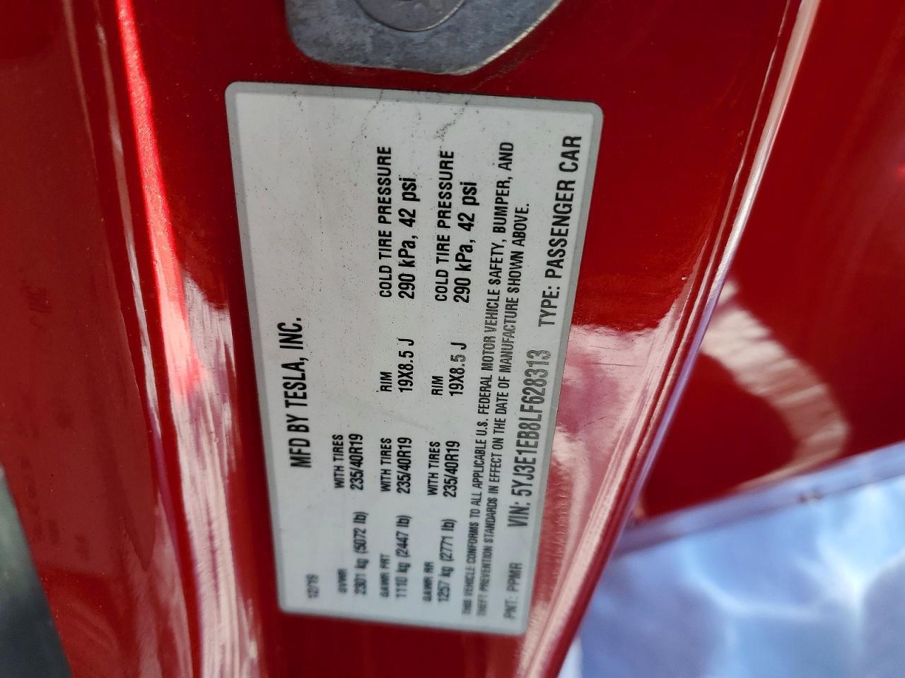 2020 TESLA MODEL 3