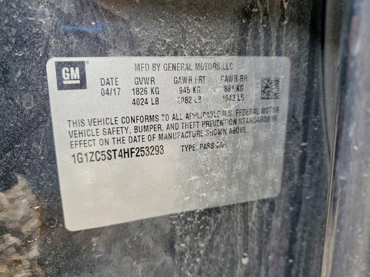 2017 CHEVROLET MALIBU