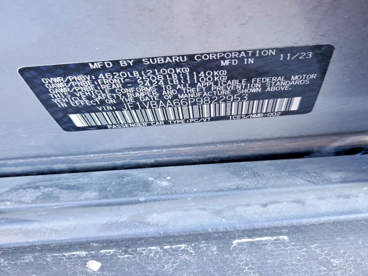 2023 SUBARU WRX