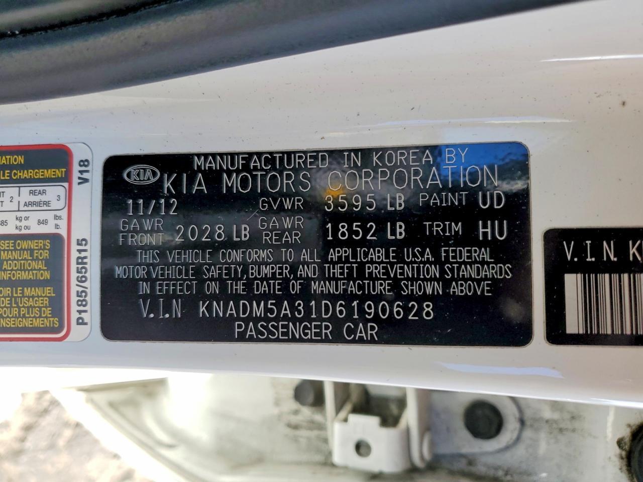 2013 KIA RIO