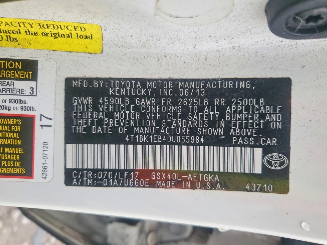 2013 TOYOTA Avalon