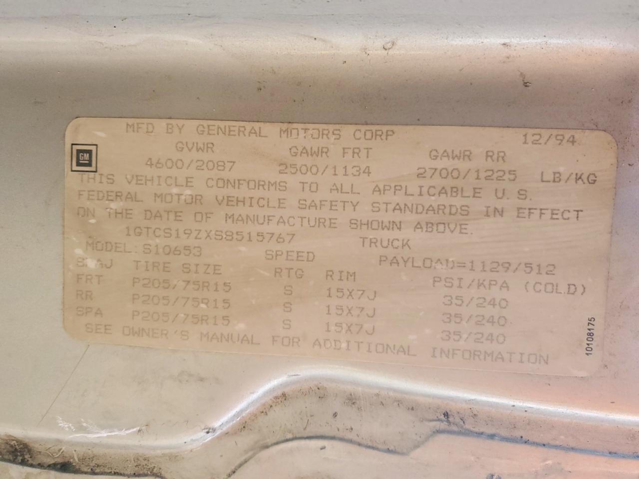 1995 GMC Sonoma