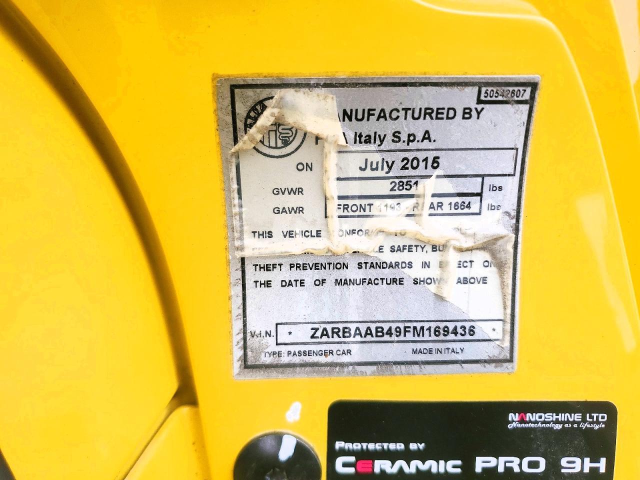 2015 ALFA ROMEO Spider