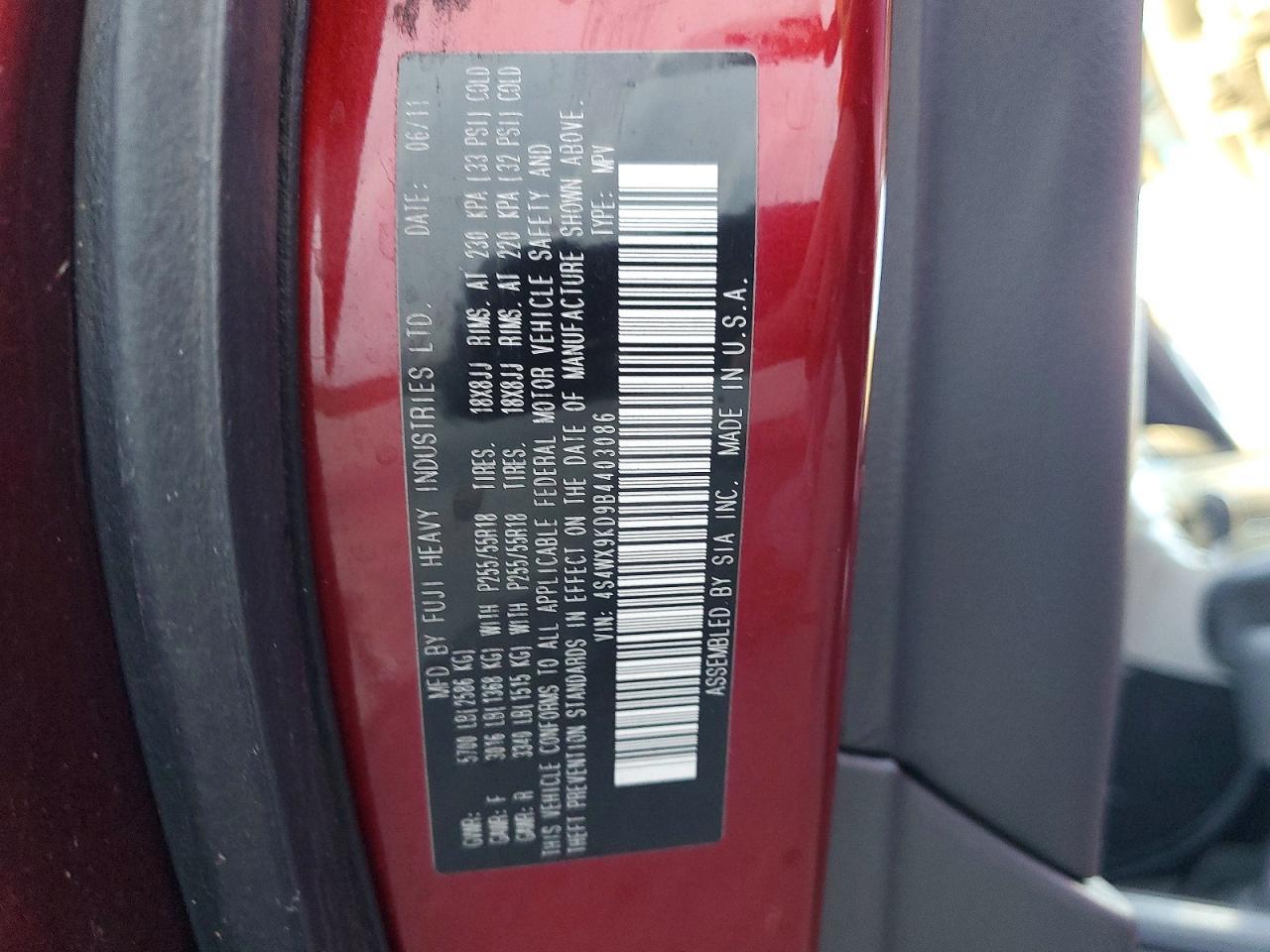 2011 SUBARU Tribeca