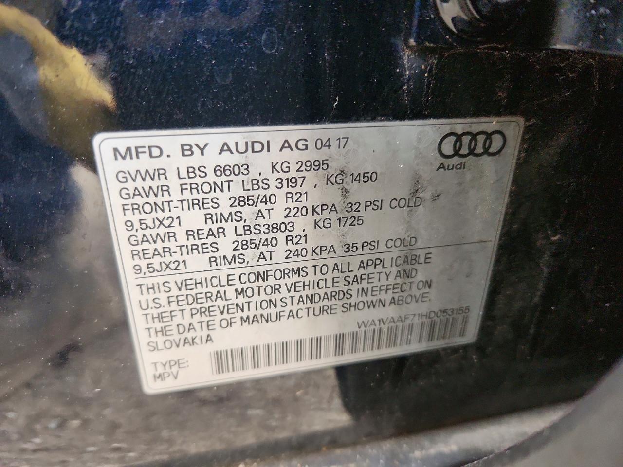 2017 AUDI Q7